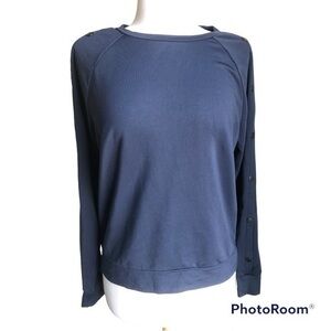 Athleta snappy button athletic sweatshirt medium